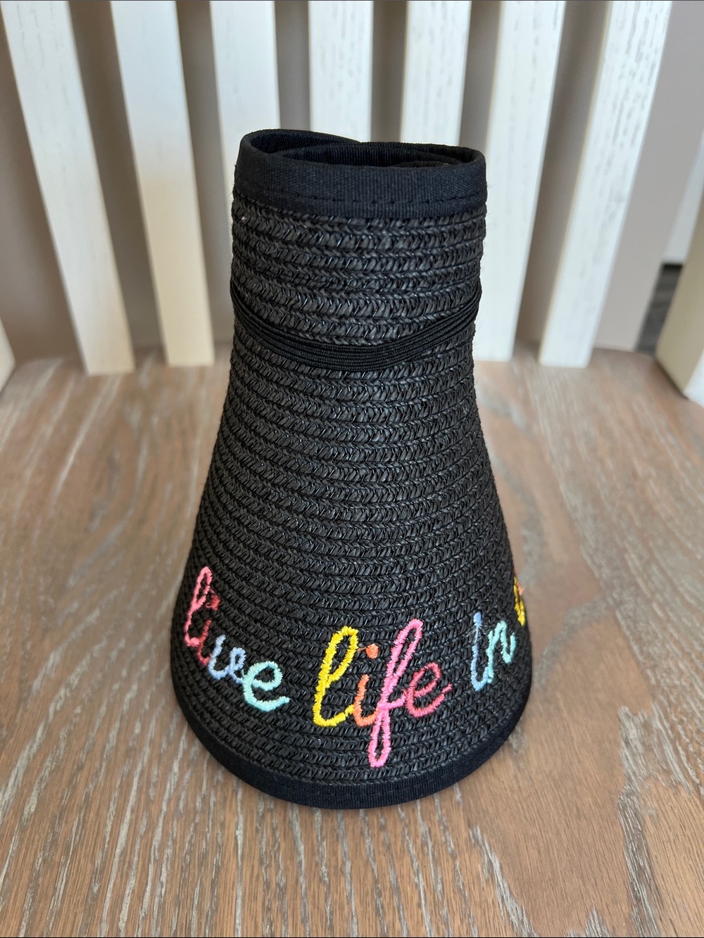 Lug Embroidered 'Live Life in Color' Sun Visor - Picture 6 of 10